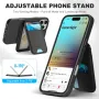 TUCCH Магнитен калъф за iPhone 16 Pro Max (6,9") 2024 с отделящ се портфейл, стойка, PU кожа, черен, снимка 9