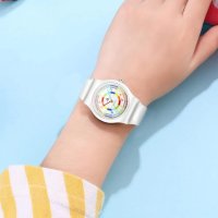 LN LENQIN Детски часовник водоустойчив аналогов кварцов със силиконова каишка, бял, снимка 3 - Детски - 43946852