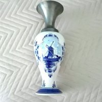 Рядка колекционерска холандска ваза Делфт, снимка 8 - Антикварни и старинни предмети - 32881362