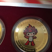 Монети с талисманите на Олимпиадата в Пекин 2008, 5бр/ Beijing Olympics 2008 commemorative coins set, снимка 8 - Нумизматика и бонистика - 35189122