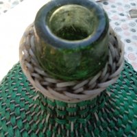 Стара дамаджана 15 литра зелено стъкло, снимка 5 - Буркани, бутилки и капачки - 39734006