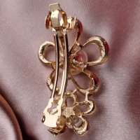 Красива метална шнола в златисто с перли и кристали и закопчаване с френски механизъм , снимка 7 - Аксесоари за коса - 39299982