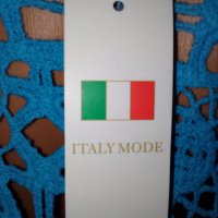 Нов италиански с етикет топ от памучна дантела в тюркоазен цвят L, снимка 6 - Корсети, бюстиета, топове - 37277797