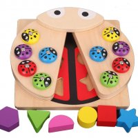 Дървена игра с магнити, въдица, калинки и елементи НОВО!, снимка 8 - Играчки за стая - 38245329