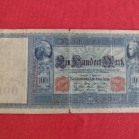 Райх банкнота 100 марки 1910г. Германия уникат за колекционери 28289, снимка 7 - Нумизматика и бонистика - 37144636
