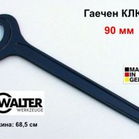 Немски Едностранен Усилен Гаечен КЛЮЧ 90 мм ВАЛТЕР Професионални Инструменти Ключове WALTER DIN 894, снимка 1 - Ключове - 42940418