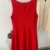 Червена рокля в размер L, снимка 11 - Рокли - 44086185