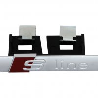 Емблема предна решетка за AUDI Sline S-line АУДИ Сив Мат Матирана, снимка 3 - Аксесоари и консумативи - 27644477