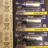 Vinnic 27A, MN27, L828F Alkaline, 12.0V - 40 батерии за дистанционно , снимка 2 - Друга електроника - 43765328