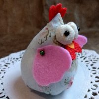 Нежна сладка текстилна кокошка Ръчна Изработка  Пиле Малък Великденски Подарък Декорация , снимка 5 - Декорация за дома - 40046647