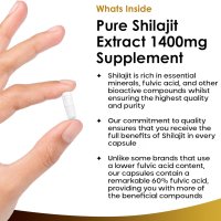 New Leaf хималайска смола Shilajit 1400mg 120 капсули Произведено в Обединеното кралство, снимка 5 - Хранителни добавки - 44052291