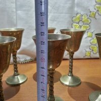 Метални чаши за ракия бронз месинг , снимка 5 - Антикварни и старинни предмети - 43899514