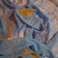 Оригинален голям копринен шал от остров Мавриций, снимка 3 - Шалове - 33226839
