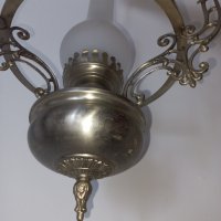 Красив метален , белгийски абажур, снимка 6 - Полилеи - 43436945