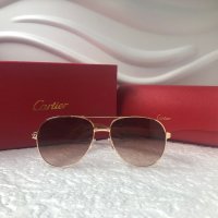 Cartier 2022 мъжки слънчеви очила с кожа, снимка 12 - Слънчеви и диоптрични очила - 37372016