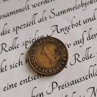 Райх монета - Германия - 1 пфениг | 1931г.; серия F, снимка 1 - Нумизматика и бонистика - 43290570