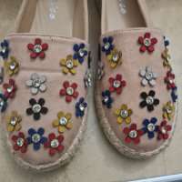 38н. Нови розови дамски обувки с цветчета, снимка 3 - Дамски ежедневни обувки - 39861175