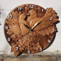 Часовници от дърво, дърворезба, за подарък , снимка 1 - Декорация за дома - 21416211