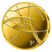 5 евро златна монета "Литва Социални науки" 2021, снимка 2 - Нумизматика и бонистика - 39146528