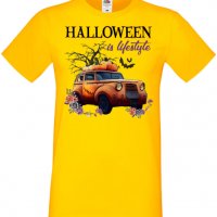 Мъжка тениска Halloween is Lifestyle,Halloween,Хелоуин,Празник,Забавление,Изненада,Обичаи,, снимка 9 - Тениски - 38135403