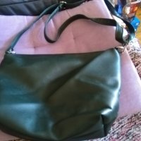 Женска кожена чанта нова маслено зелена 31х21х10см, снимка 1 - Чанти - 43560558