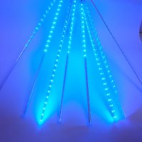 LED Пръчки 50см Бял/син Падащ Сняг 8 пръчки с опция снаждане до 8комплекта, снимка 1 - Лед осветление - 38504940