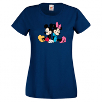 Дамска тениска Mickey & Minnie Мини Маус,Микки Маус.Подарък,Изненада,, снимка 5 - Тениски - 36526202