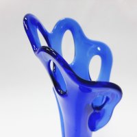 Ваза от кобалтово синьо стъкло, синя(13.3), снимка 8 - Вази - 39679916