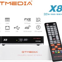 Нов сат. приемник GTMEDIA X8 DVB-S/S2/S2X, T2-MI, HEVC, WIFI, снимка 1 - Приемници и антени - 43362835