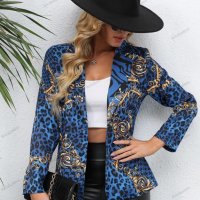Ежедневно дамско сако с леопардов принт, 3цвята - 023, снимка 2 - Сака - 39713366