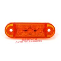 3 LED мини оранжеви габаритни светлини габаритни светлини 12V 24V подходящи за ремаркета, камиони, снимка 2 - Аксесоари и консумативи - 43967168