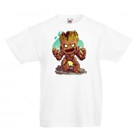 Детска тениска Marvel Groot 2 Игра,Изненада,Подарък,Геймър,, снимка 1 - Детски Блузи и туники - 36716809