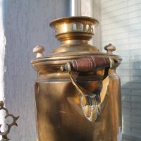 Месингов самовар за чай, снимка 6 - Антикварни и старинни предмети - 43271959