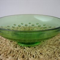Ретро фруктиера зелено стъкло, снимка 4 - Други - 39409609