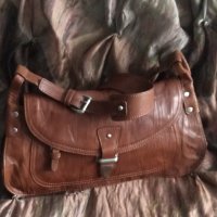 Винтидж чанта от естествена кожа / genuine leather handbag, снимка 2 - Чанти - 43360340