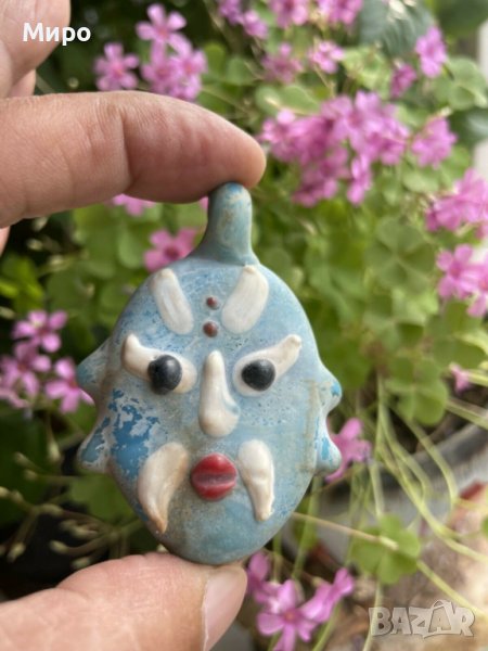 100 % HANDMADE  МЕДАЛЬОН ВИСУЛКА СТЪКЛО АЗИЯ КИТАЙ , снимка 1