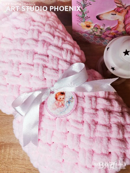 Бебешко одеало "Топла Прегръдка", ръчна изработка, избор на цветове, снимка 1