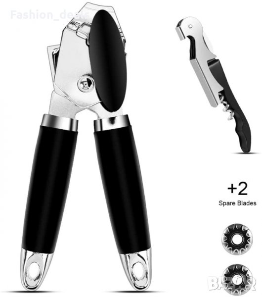 Комплект тирбушон и мултифункционална 3 в 1 отварачка за консерви буркани от неръждаема стомана, снимка 1