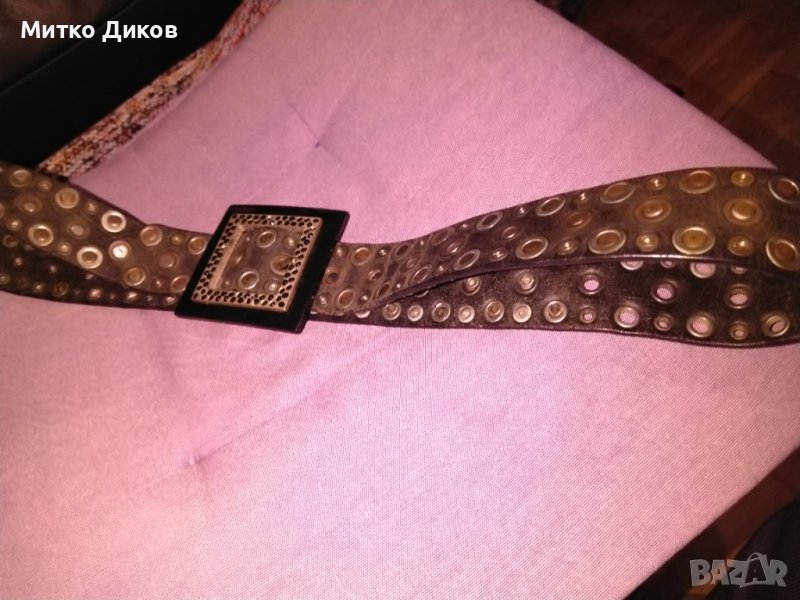 Just Cavalli оригинален колан естествена кожа  с холограм 110см на 40мм ширина, снимка 1