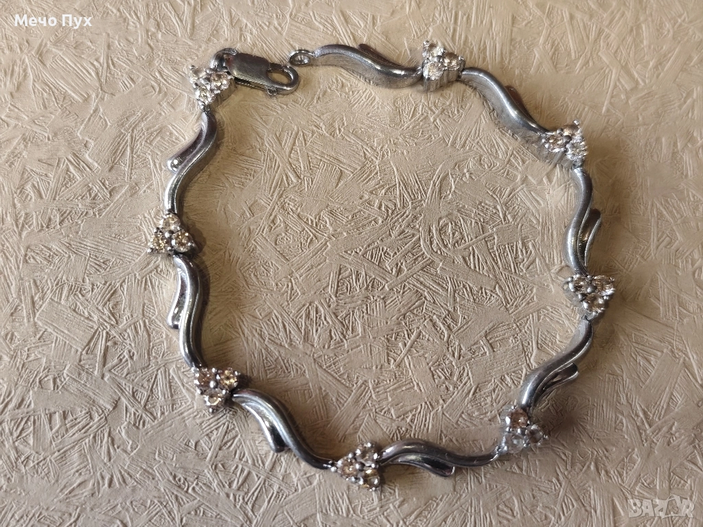 Сребърна гривна (335), снимка 1