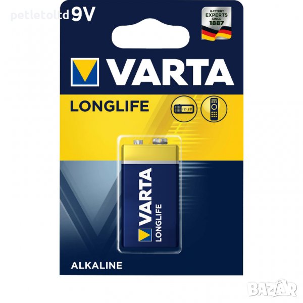 Батерия алкална VARTA LR22 9V LONGLIF, снимка 1