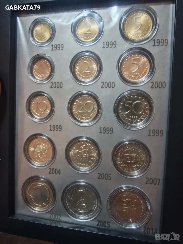 УНИКАЛНИ МОНЕТИ ОТ ФИШЕК ВЪВ НЕРЪЖДАЕМА ПОДЛОЖКА И РАМКА, снимка 1