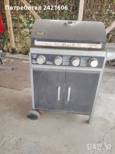 барбекю с 4 пити, не е използвана почти, снимка 1