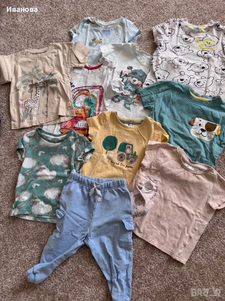 Подарявам 9 бр тениски + 3 бр панталони, снимка 1