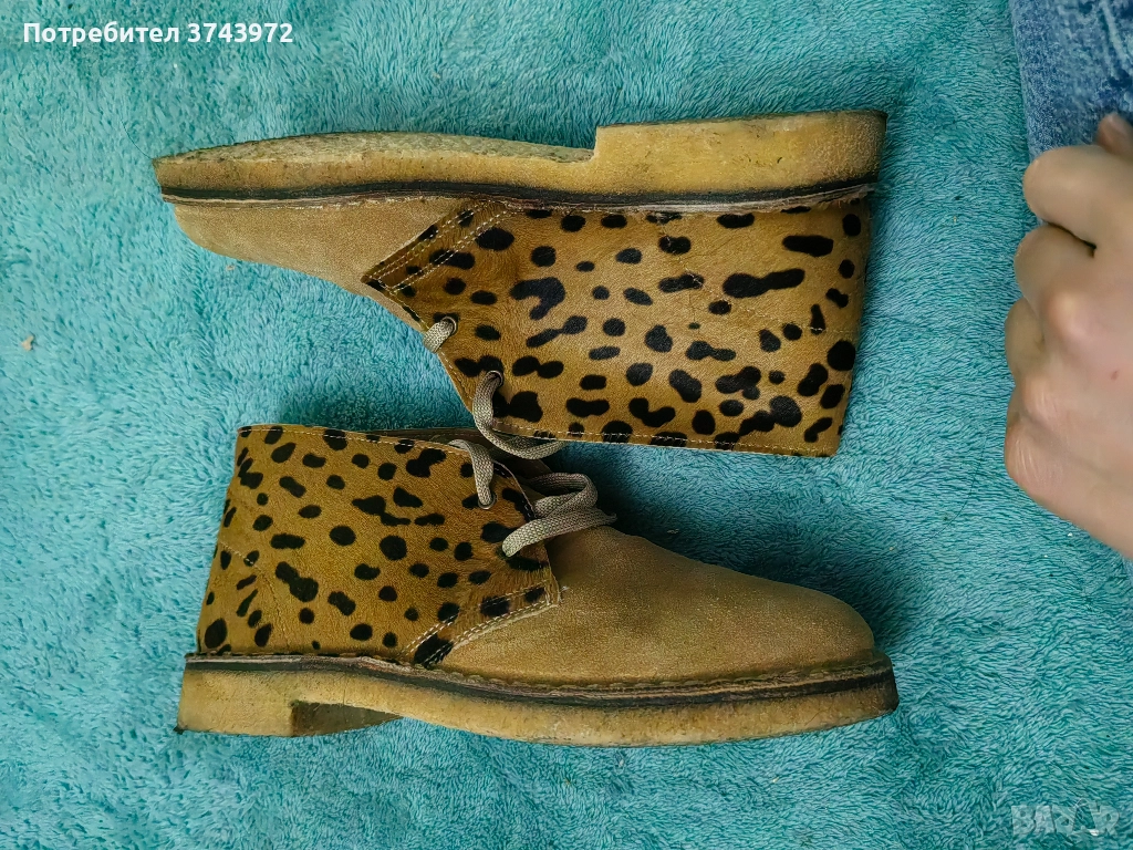 Дамски обувки от сестествен велур и естествен косъм, снимка 1