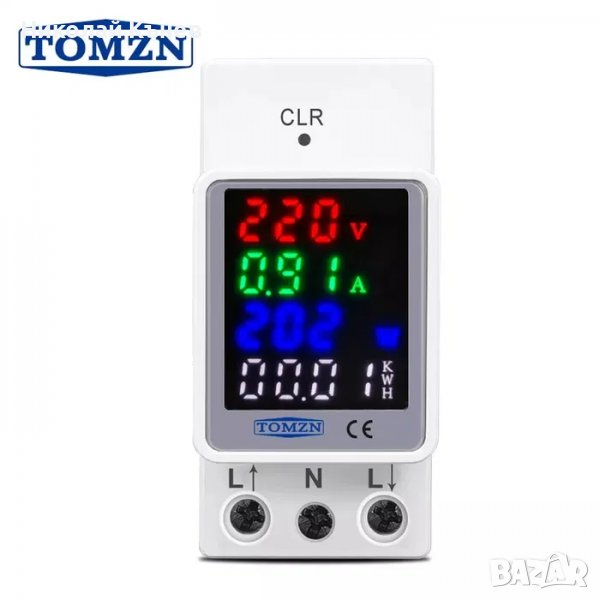 Контролен електромер TOMZN 4 в 1 за DIN рейка | 100A, снимка 1
