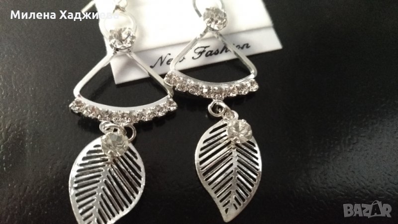 Висящи обеци с камъчета, снимка 1