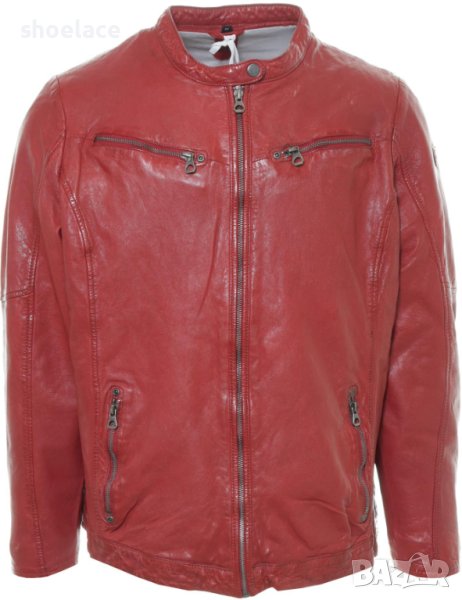 GIPSY мъжко кожена яке червено размер 52, снимка 1