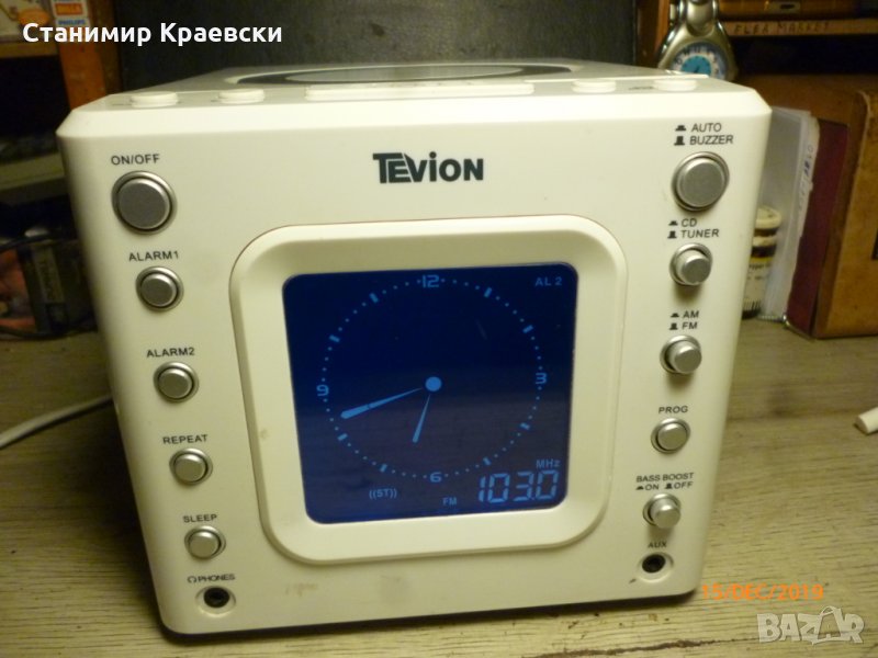 Tevion CDR 294 radio clock cd alarm stereo , снимка 1