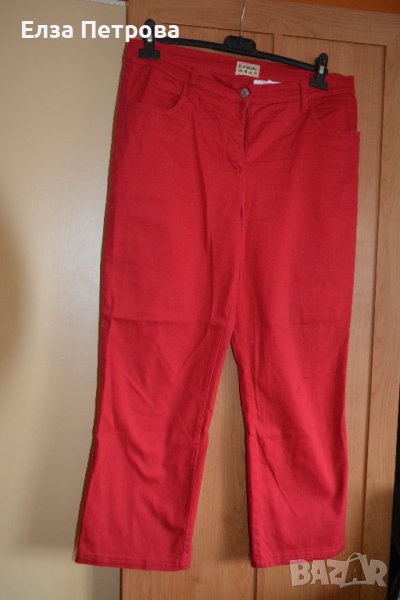 Дънков пролетно-есенен червен панталон, снимка 1